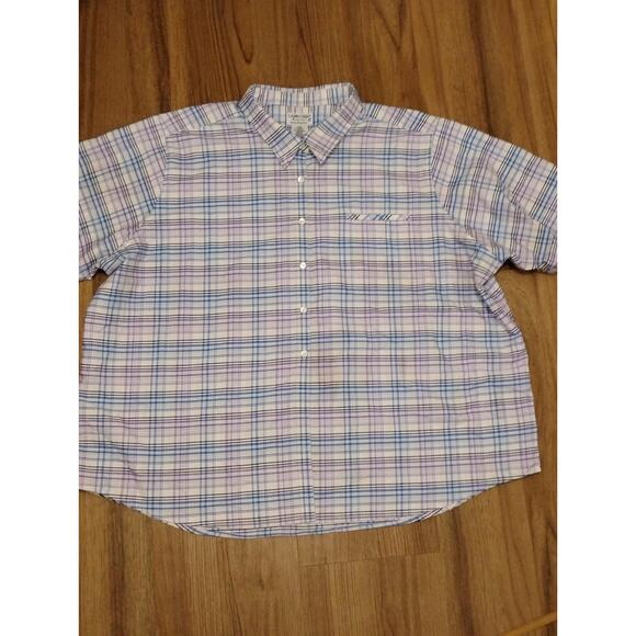 Cabin Creek Wrinkle Free Shirt Mens Stain Repellent Long Sleeve Plaid - Picture 1 of 10